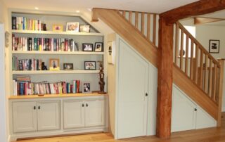 Shaker style fitted under stairs storage