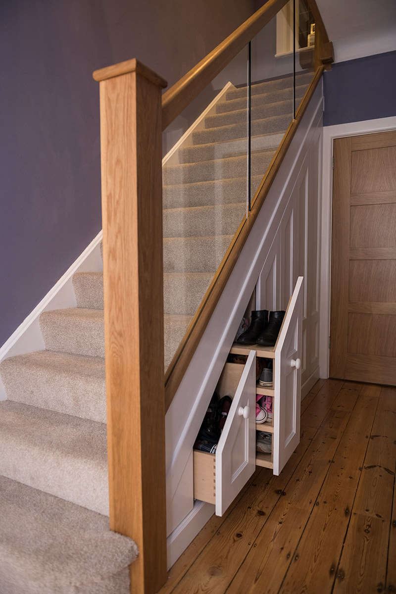 Simple Under Stair Storage for Small Space
